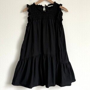 Talulah Black Smocked Mini Dress Cottagecore Boho Ruffle Tiered Summer Soft Girl